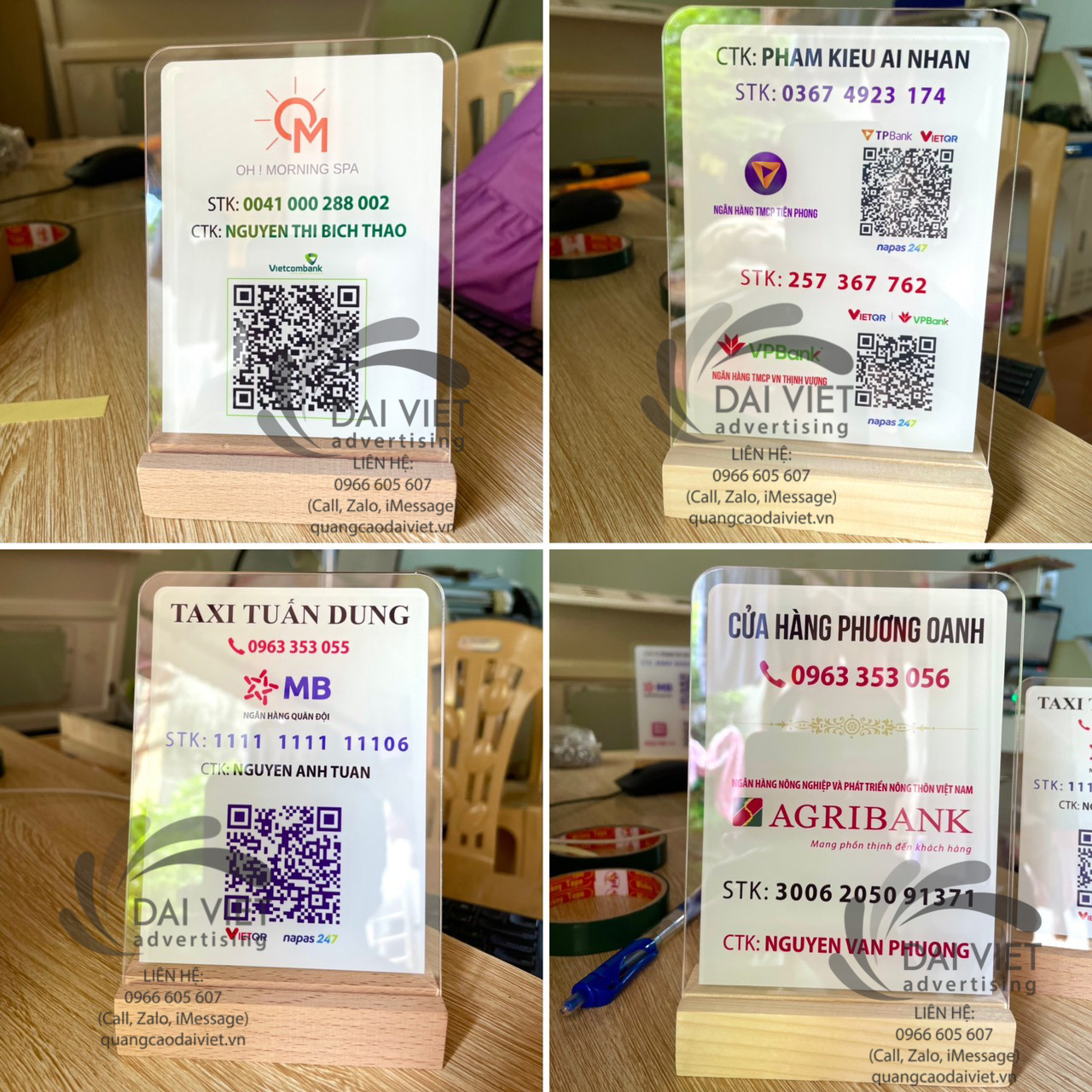 Làm bảng thanh toán ngân hàng QR Code